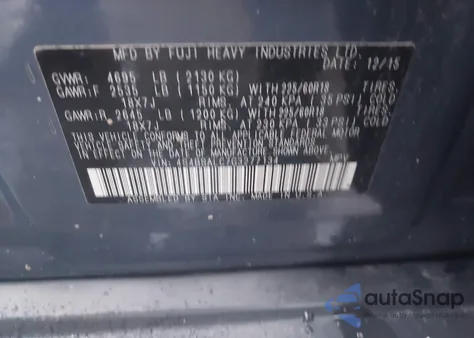 2016 Subaru Outback 2.5I Limited from USA, damaged, VIN 4S4BSALC7G3277134